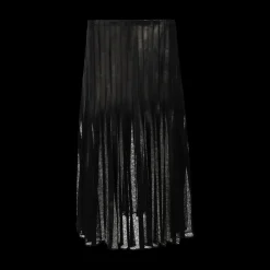 Alix Leather Strip & Lace Skirt