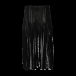 Alix Leather Strip & Lace Skirt