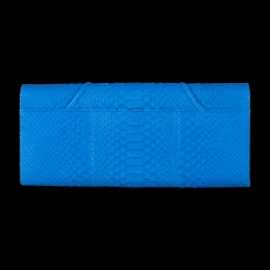 Amore Python Clutch Blue