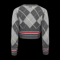 Argyle-Intarsia Cardigan