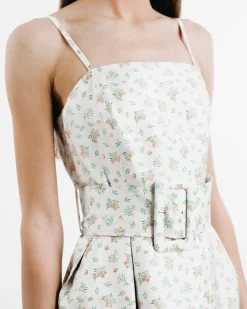 Artichoke Belted Jacquard Dress