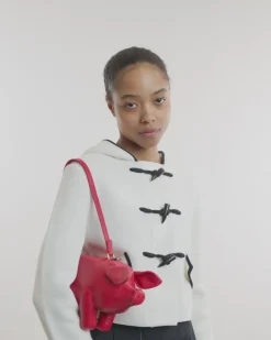 4-Bar Cropped Duffle Jacket