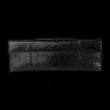 Black Gloss Python Tuxedo Clutch