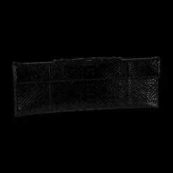 Black Gloss Python Tuxedo Clutch