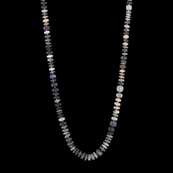 Black Opal Bead Necklace