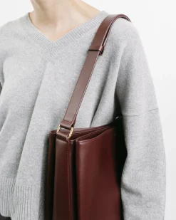 Burgundy Toasted Folded Tote Bag