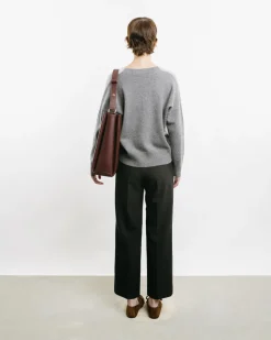 Burgundy Toasted Folded Tote Bag