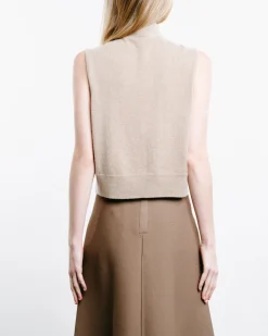 Cashmere Tie Sleeveless Tank