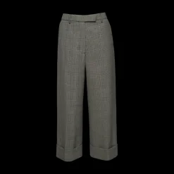 Checked Straight-Leg Trousers