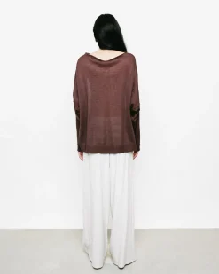 Chunky Boat Neck Linen Sweater