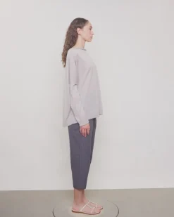 Chunky Boat Neck Linen Sweater