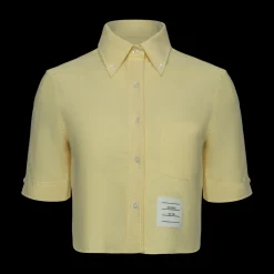 Classic Cropped Point-Collar Shirt