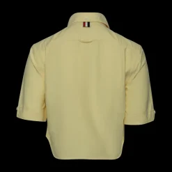 Classic Cropped Point-Collar Shirt