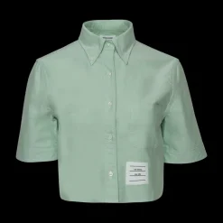 Classic Cropped Point-Collar Shirt