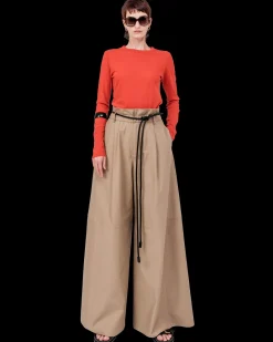 Cotton Wide Pants