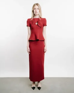 Crêpe Knit Pencil Skirt