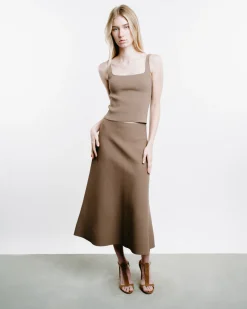 Crêpe Knit Square Camisole