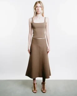 Crêpe Knit Square Camisole