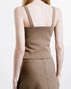 Crêpe Knit Square Camisole