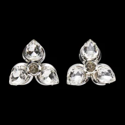 Crystal Flower Stud Earrings
