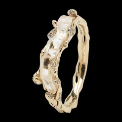 Crystal Quartz Wave Stackable Ring