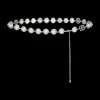 Crystal-Embellished Faux Pearl Belt