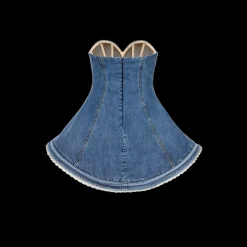 Denim Bustier Minidress