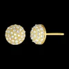 Diamond Dome Stud Earrings
