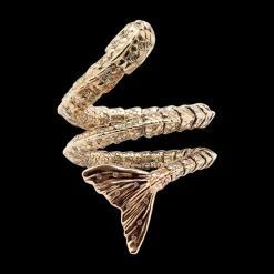Diamond Meandering Mermaid Tail Ring