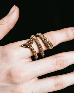 Diamond Meandering Mermaid Tail Ring