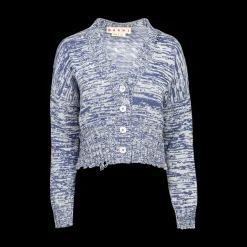 Dishevelled Crop V-Neck Cardigan