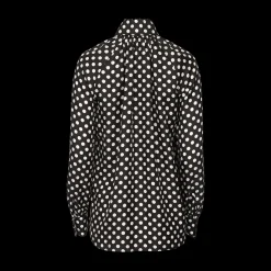 Dots Long-Sleeve Bow-Tie Shirt