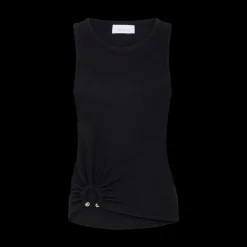 Embellished Gathered Tank Top