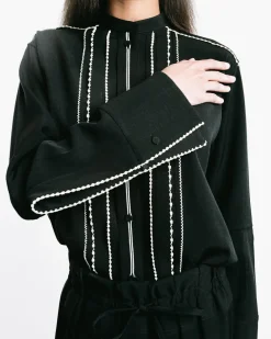 Embroidered Striped Shirt