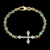 Emerald Cross Bracelet
