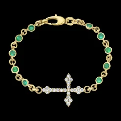 Emerald Cross Bracelet