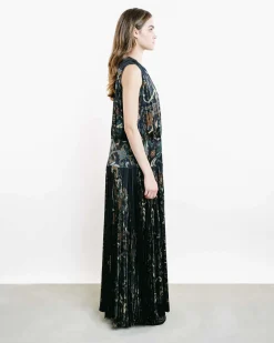 Floral Gathered & Pleated Dress