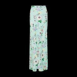 Floral Satin Maxi Skirt