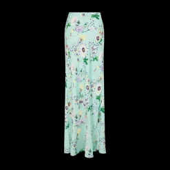 Floral Satin Maxi Skirt