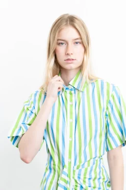 Gathered Ruffle Shirtdress