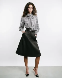 Gingham Bow-Tie Shirt