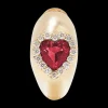 Heart Garnet Huggie (Single)