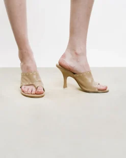 High-Heeled Thong Sandals
