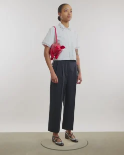 High-Rise Double Pleat Trousers