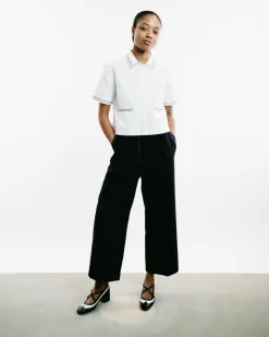 High-Rise Double Pleat Trousers