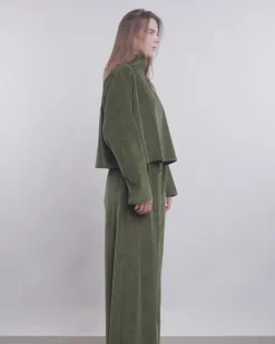 High-Waisted Corduroy Pants