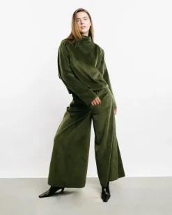 High-Waisted Corduroy Pants