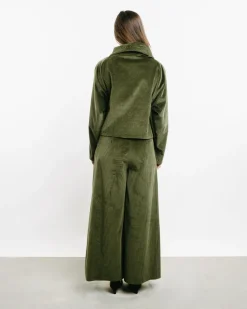 High-Waisted Corduroy Pants