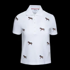 Horse-Embroidered Polo Shirt