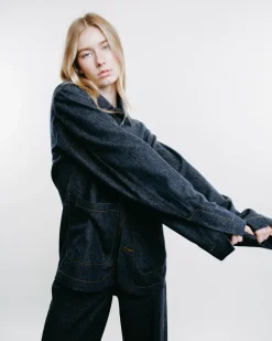 Julian Cashmere Denim Shirt Jacket